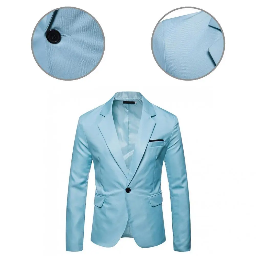 

Blazer Classic Pockets Lapel Suit Coat Turndown Collar All Match Suit Coat