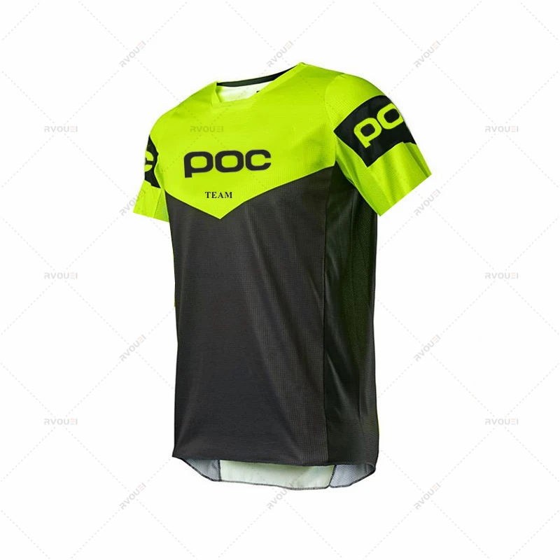 

2021 TEAM POC Jersey Men's Downhill Motocross Jersey Bike MTB MX Mountain Biking DH Maillot Quick Dry POC Crossmax Shirt Racing