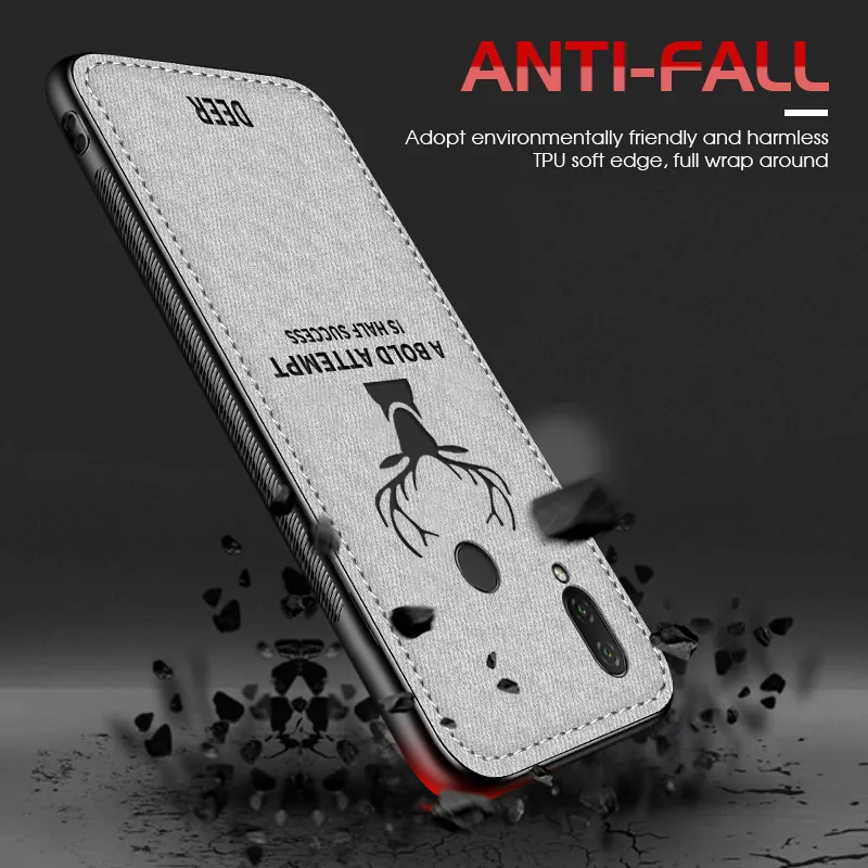 Deer Phone Case For Xiaomi Redmi K20 Note 7 6 5 Pro 6A Cloth Texture Cases Mi CC9 9T 8 A3 A2 A1 Lite Max 3 cases |