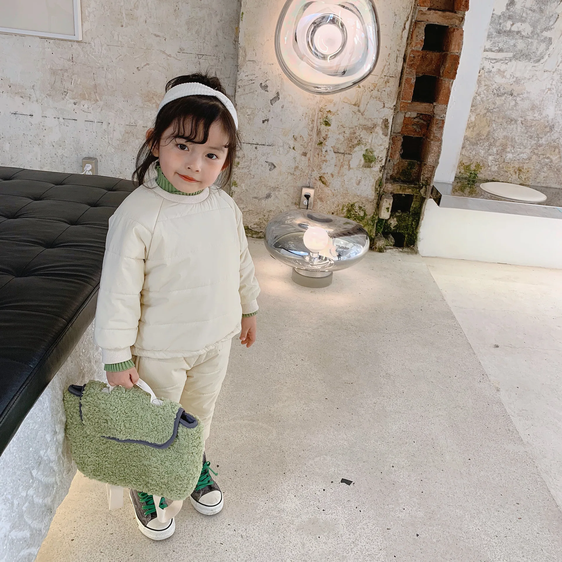 Зимнее Новое поступление комплекты одежды в Корейском стиле утепленное