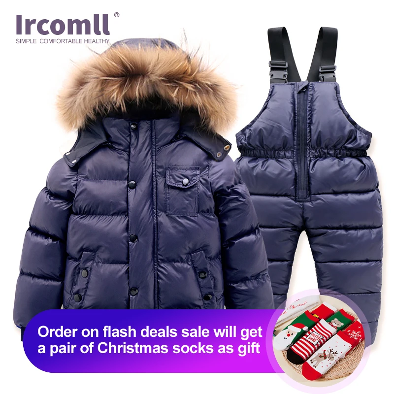 Ircomll Высококачественная детская зимняя одежда для России Толстая хлопковая