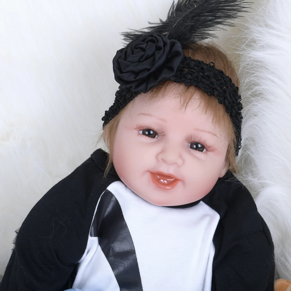 

Hoomai 22'' 55cm Silicone Vinyl Reborn Baby Doll Toy Like Real Newborn Princess Blonde Babies Bebe Bathe Toy Girls