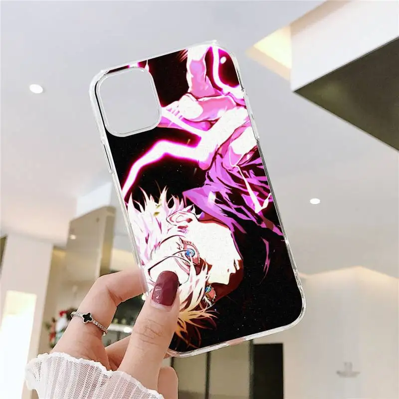 

Anime Jujutsu Kaisen Gojo Ryomen Phone Case Transparent for iPhone 6 7 8 11 12 s mini pro X XS XR MAX Plus SE cover funda