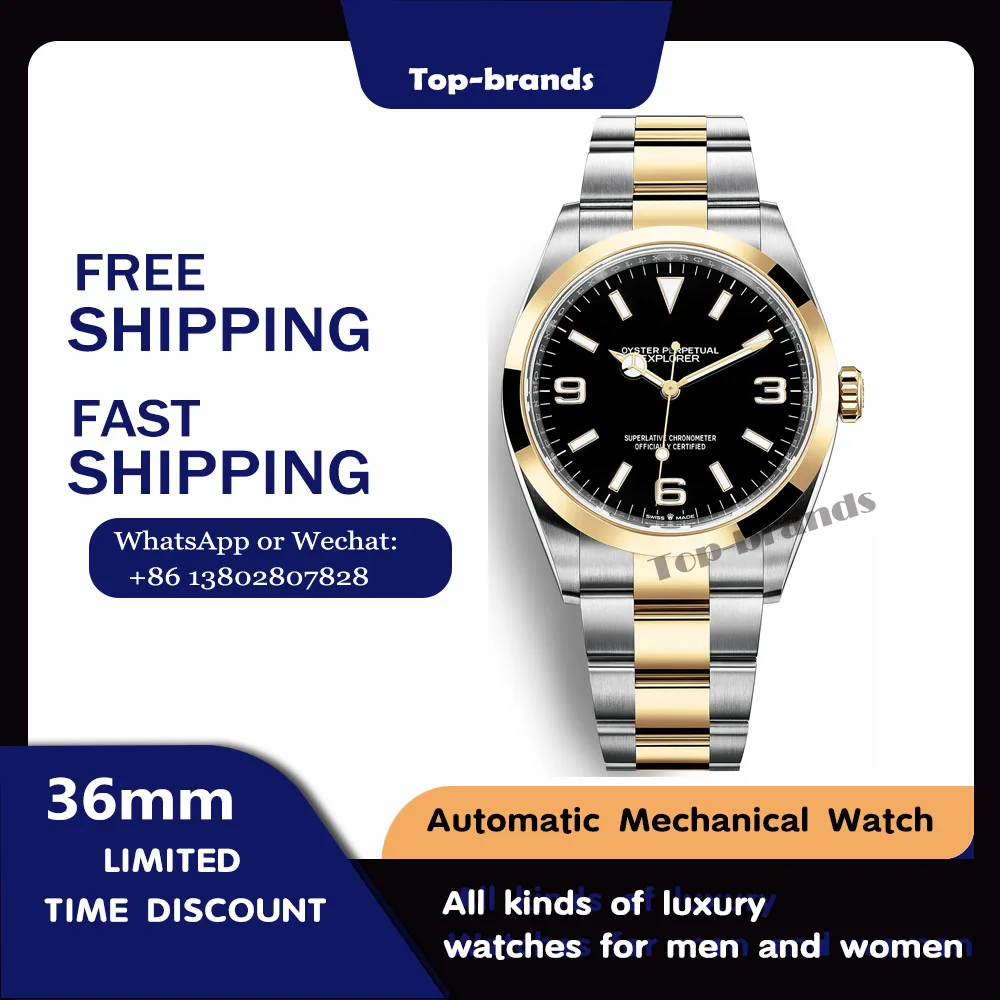 

2121 New Watch Oyster Perpetual movement Explorer Watch Luxury Men's Automatic Mechanical Watch Waterproof Fashion Men's Watch