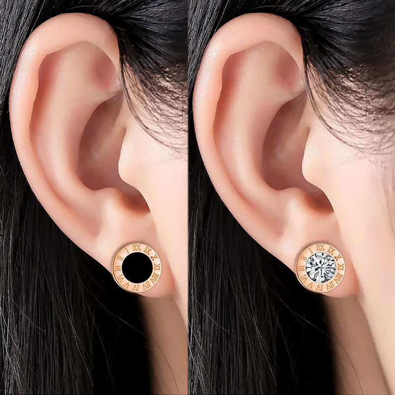 

Hot Women's Stud Earrings Set Crystal Geometric Round Small Earrings for Women Gold Silver Color Earrings 2020 Trendy Jewelry