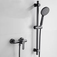 bathroom shower stainless steel black paint shower faucet bath shower accessories