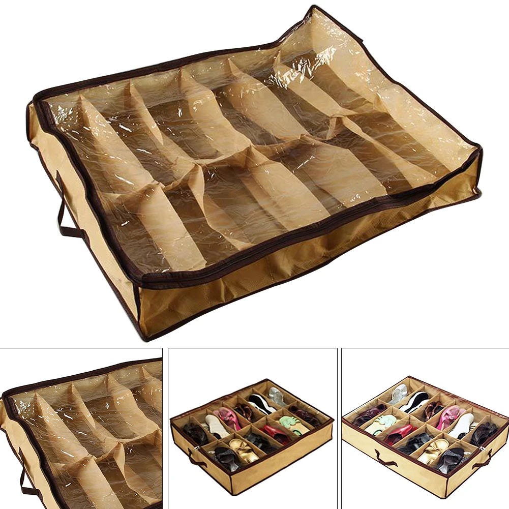 12 пар моющихся сумок на молнии для домашнего хранения экономия места под