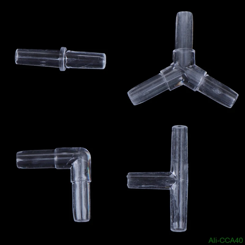 

10pcs Transparent Acrylic Hose Equal Tee Hose I L T Y Type Water Pipe Connectors Aquarium Pipe