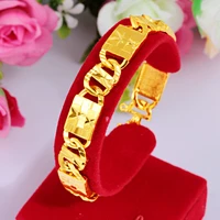 24k gold plated gold plated car flower bracelet womens simple fashion jewelry personalized ladies gift bracelet