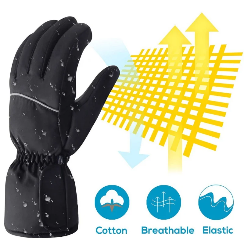 

Men Women Electric Heating Gloves Full Finger Waterproof Heated Warm Gloves Winter Outdoor Sports Riding Skiing Thermal Gloves