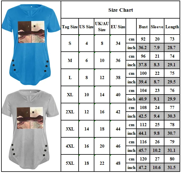 

Women's Fashion Sun Print Tee Tops T-shirts Casual Loose Top Baggy Blouses
