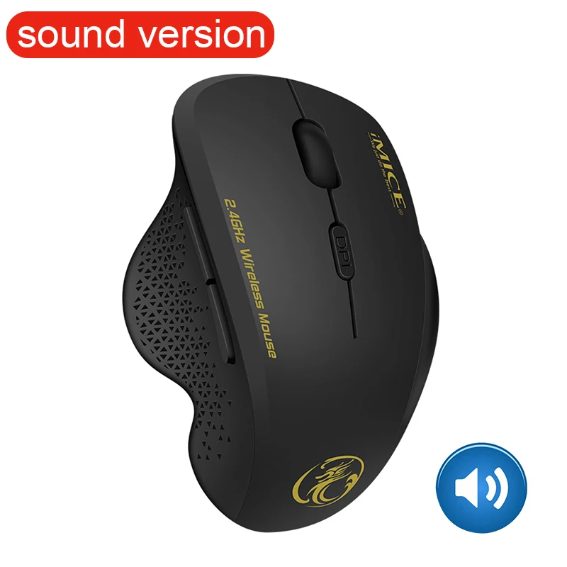 IMice, беспроводная мышь, 4 кнопки, 2000 dpi, Mause, 2,4G, оптическая USB Бесшумная мышь, эргономичные мыши, беспроводная мышь для ноутбука, компьютера, компьютера - Цвет: new Black sound