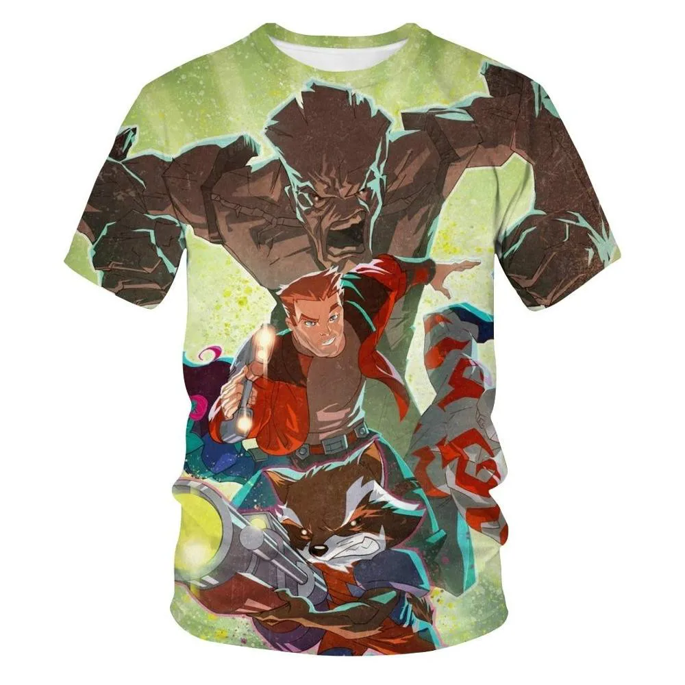

2021 gran oferta anime Harajuku punk camiseta de hombre hip-hop camisa de moda interesante 3DT street wild trend estilo cmodo