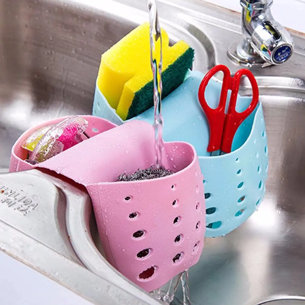 

Multi-purpose Kitchen Storage Baskets Hanging Drain Bag Detachable Sink Sponge Bathroom Debris Container Pouch