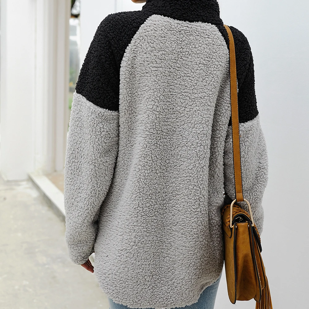 Женская водолазка с длинным рукавом пуловер парка пальто женская цветная куртка