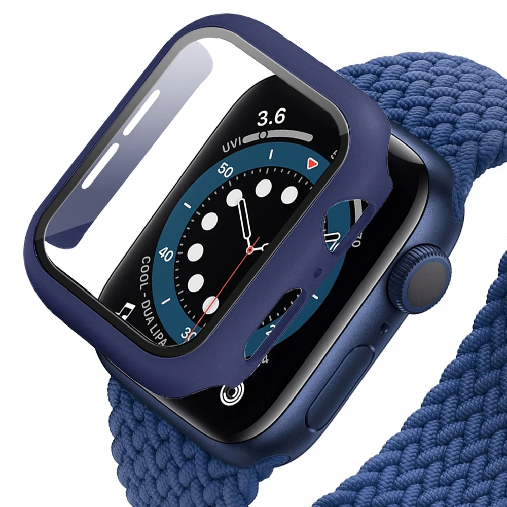

Защитное стекло для apple watch 6 SE, 44 мм, 40 мм, полное покрытие защитные кейсы-оболочки, чехол s