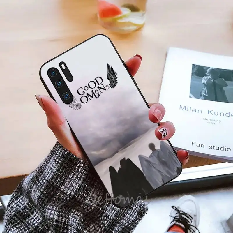 

Good Omens Angel and demon Phone Case For Huawei P9 P10 P20 P30 Pro Lite smart Mate 10 Lite 20 Y5 Y6 Y7 2018 2019