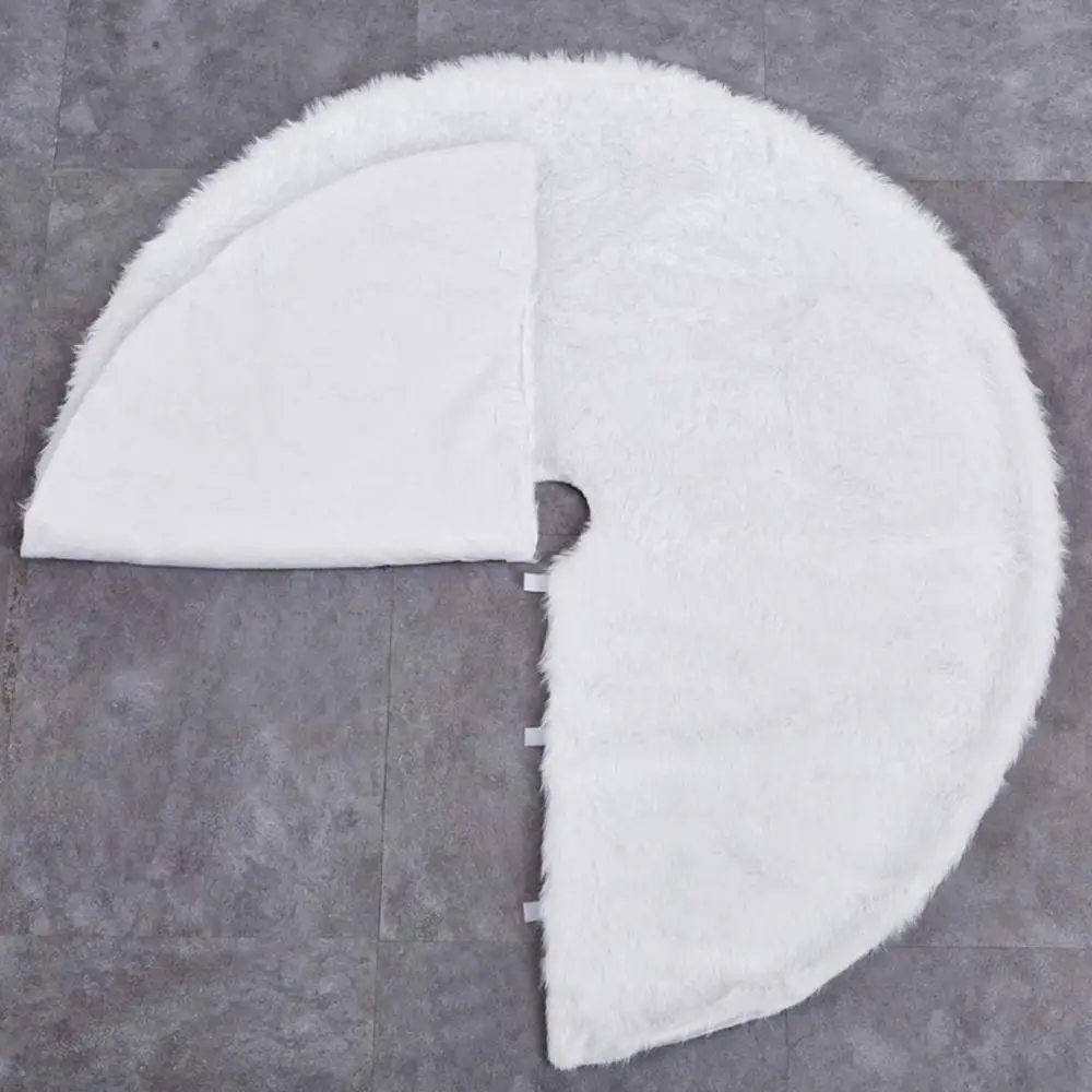 Белая плюшевая юбка с рождественской елкой мягкий меховой ковер для Счастливого