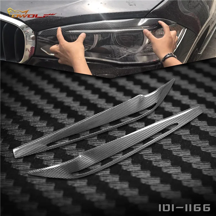 For BMW New X5M X6M F15 F16 f85 F86 X5 refitting a pair carbon fiber lamp eyebrows