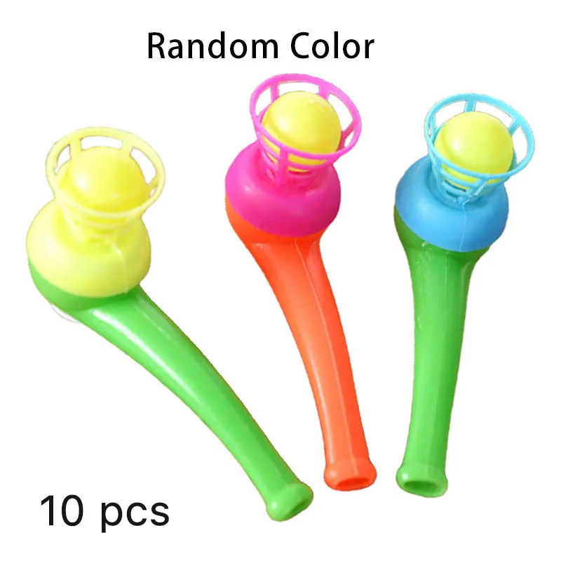 

3Pcs Plastic Float Blowing Balls Baby Blow Pipe Balls Toys Breath Rod Ball Children Suspended Balance Training Toys Family Game