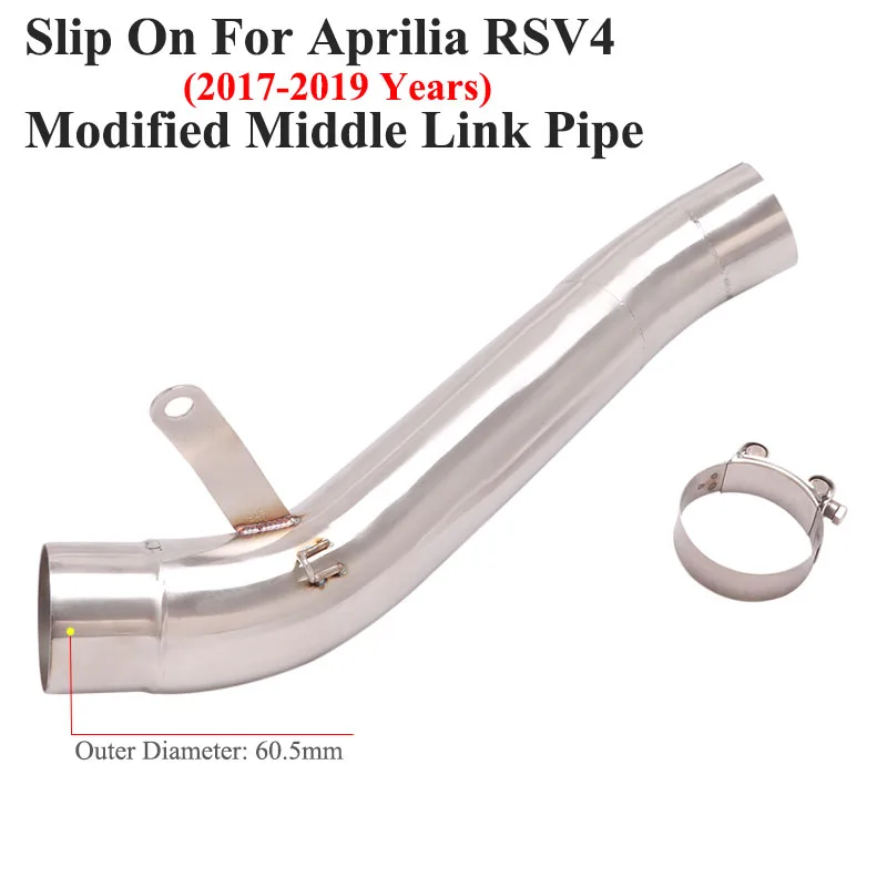 

Slip On For Aprilia RSV4 2017 2018 2019 Motorcycle Exhaust Pipe Escape System Modified Middle Link Pipe Connection 51mm Muffler