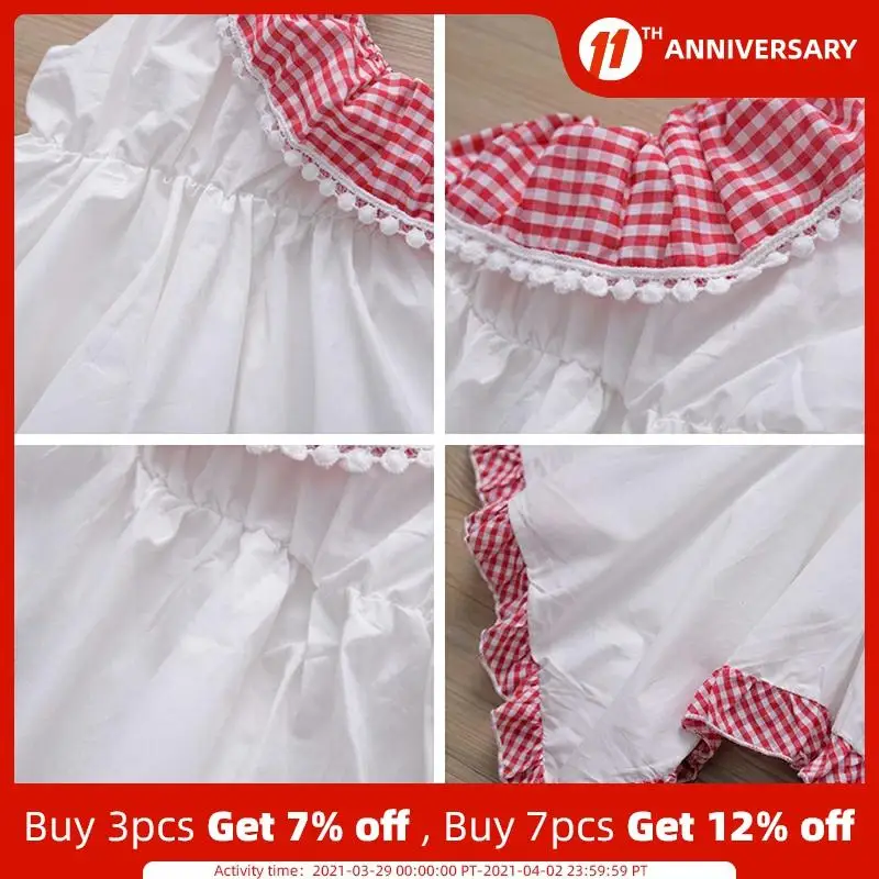 Платье для девочек от Bear Leader 2021 Летнее платье принцессы с разной длиной подола