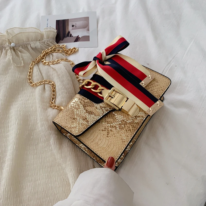 Модная брендовая женская сумка из искусственной кожи под змеиную кожу