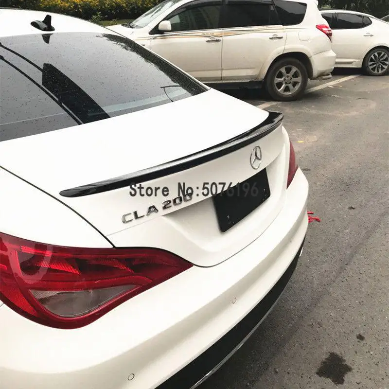 Подходит для M B CLA спойлер CLA45 W117 C117 ABS волокно задний багажник крылья бесцветный cla