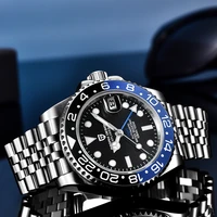 pagani design new luxury men mechanical wristwatch stainless steel gmt watch top brand 100m waterproof men watches reloj hombre