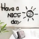 3D акриловые буквы солнце Наклейка на стену домашняя гостиная диван фон наклейка украшение