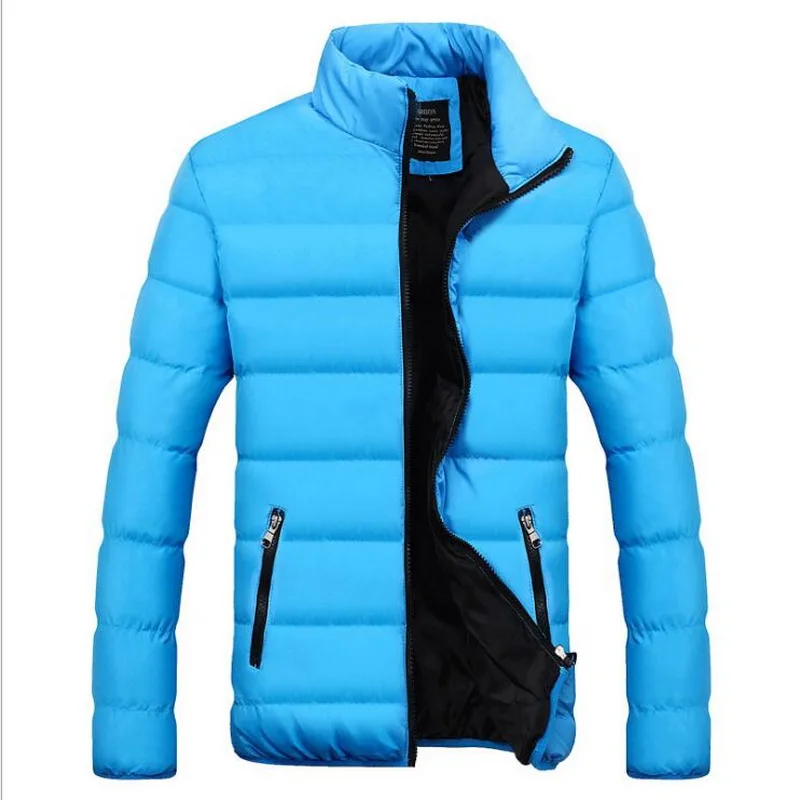 Men Parka Cotton Padded Winter Jacket Men Warm Jacket Solid Zipper Thick Coat Winter Warm Outwear Brand Coat