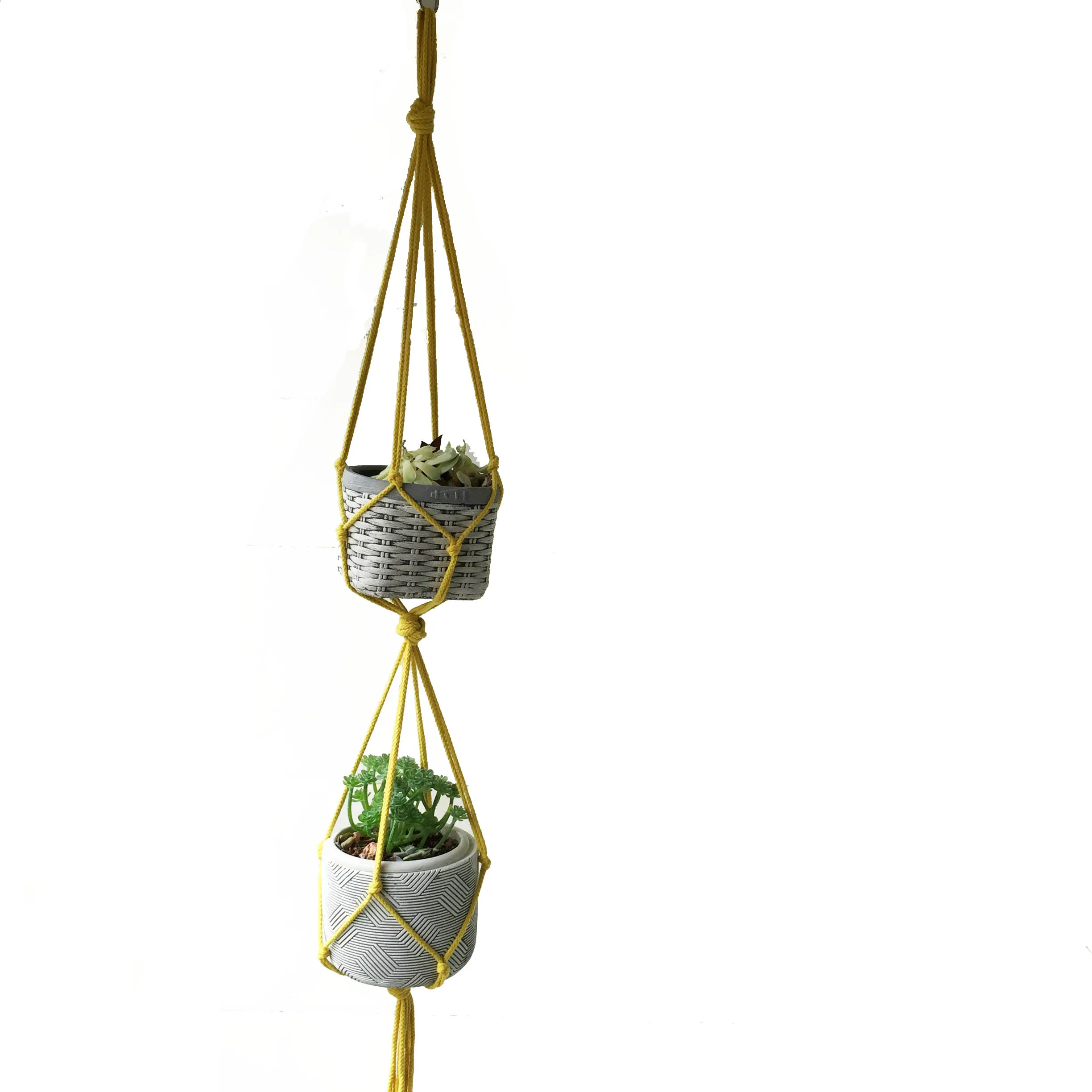 Простая Подвеска для растений простая из макраме веревка подвеска цветов поднос