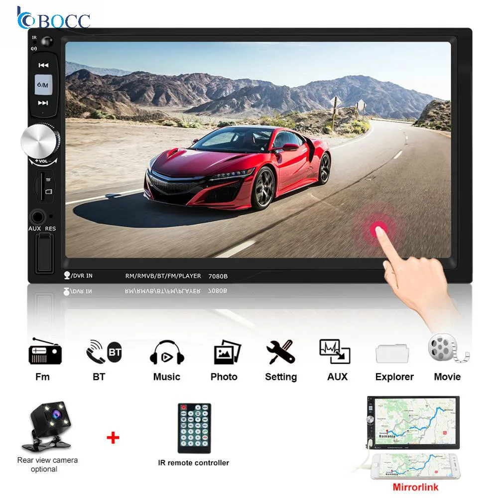 Автомагнитола 2din авто 7 дюймов Сенсорный экран Авто Аудио 12v плеер стерео