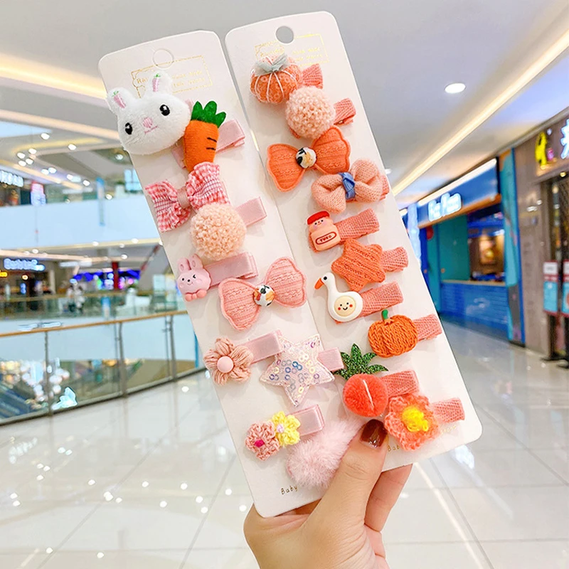 Женские заколки для волос маленьких девочек милые с цветочным бантом из