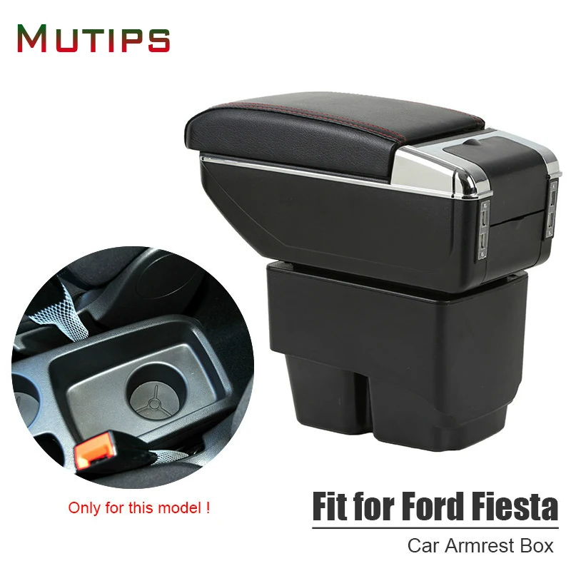 Подлокотник Mutips для Ford fiesta 3 Mk7 подлокотник автомобиля кожаные аксессуары