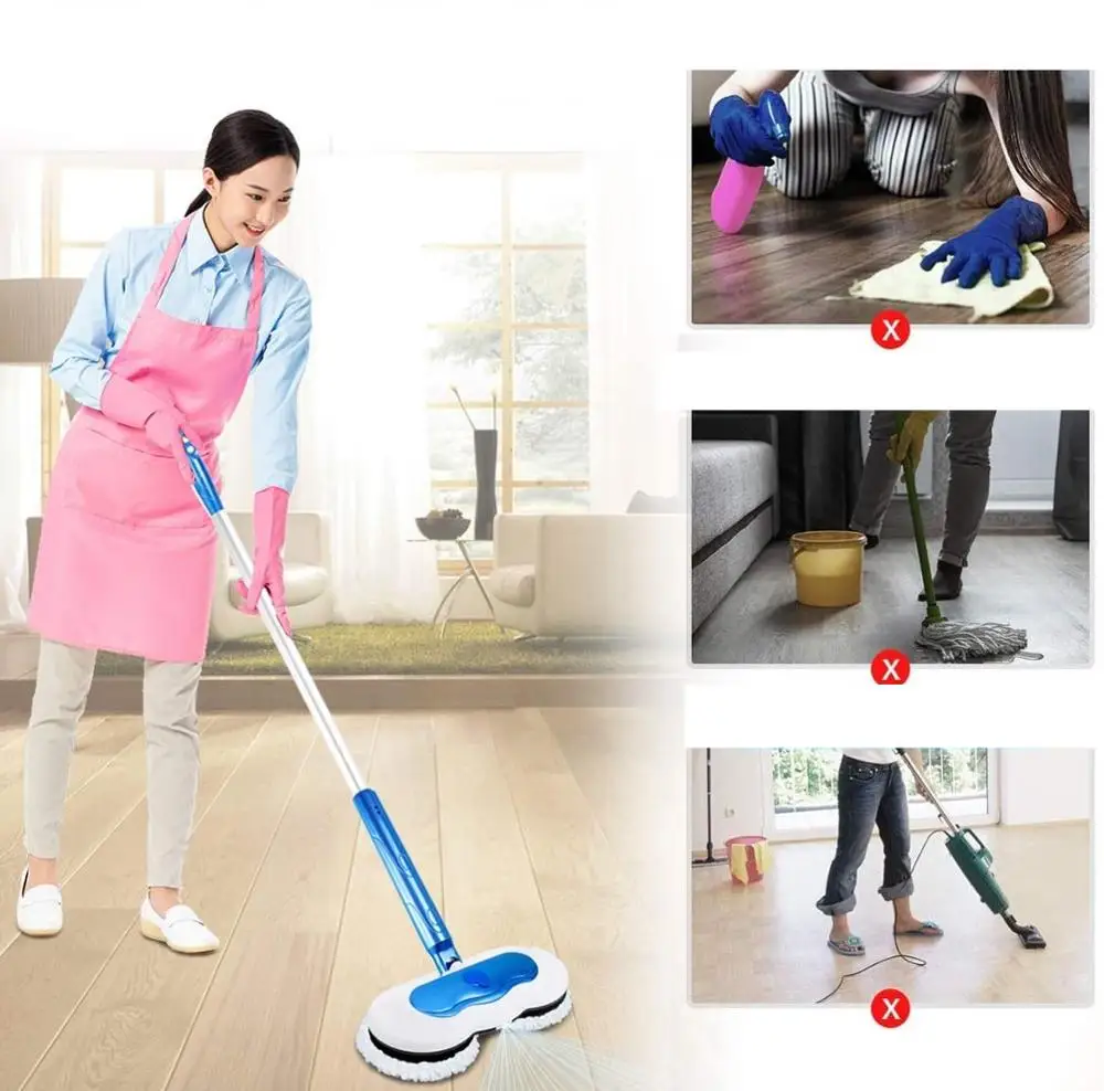 Беспроводная электрическая швабра для пола с распылителем воды ручная Швабра