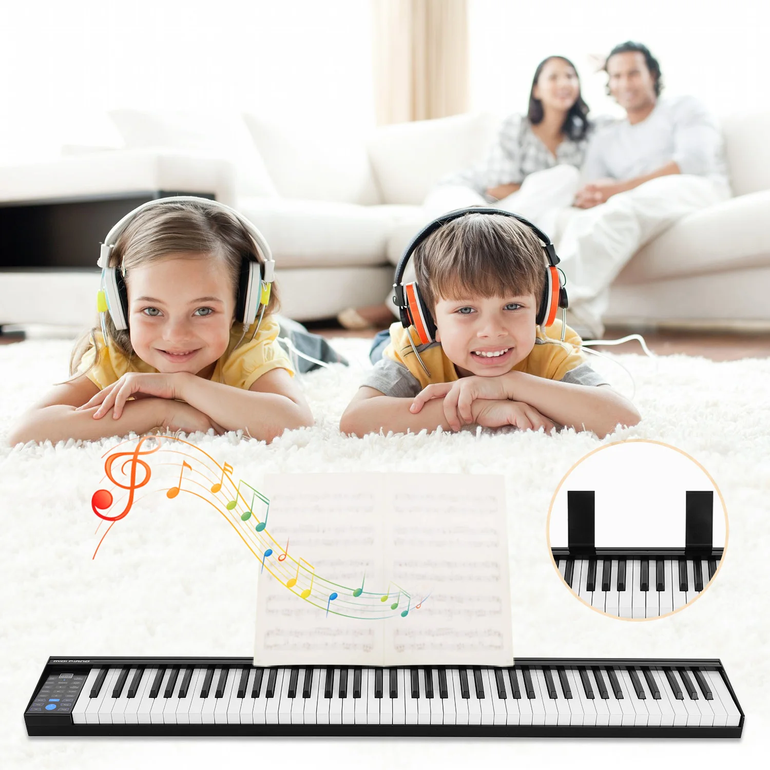 88 клавиш цифровая электронная фортепианная клавиатура MIDI выход с 400 тонами 80