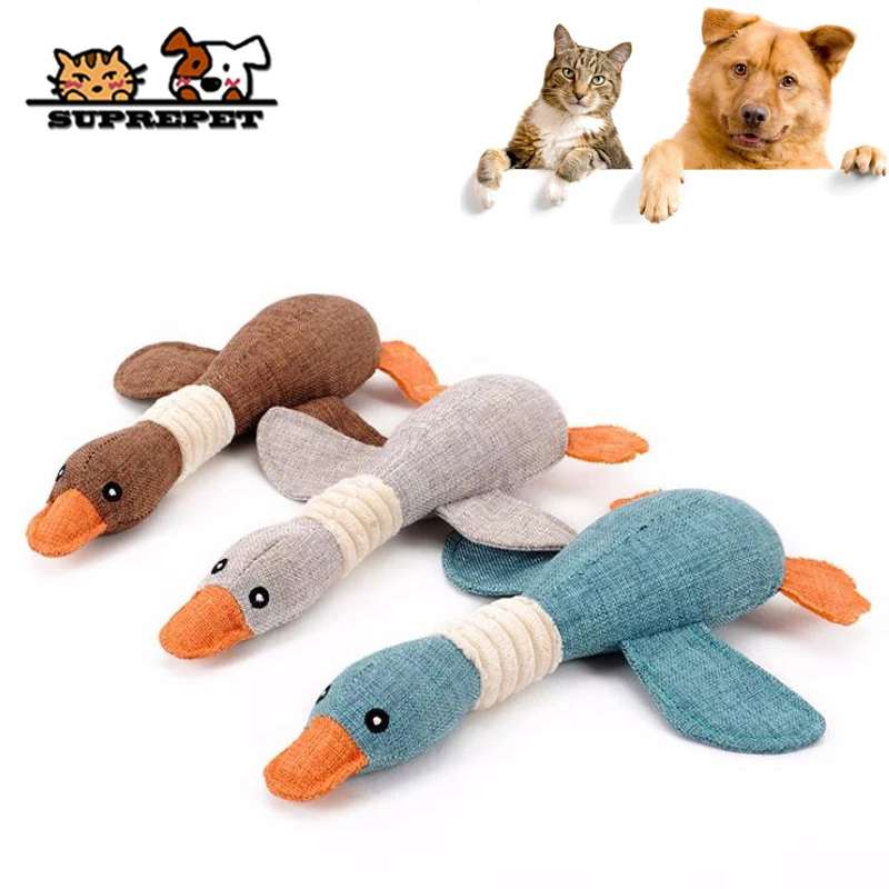 SUPREPET игрушка для собак дикие гусиные игрушки для кусания и жевания пищалка игрушка плюшевый утка игрушка Взаимодействие игрушки Кот игрушка звук игрушки товары для собак