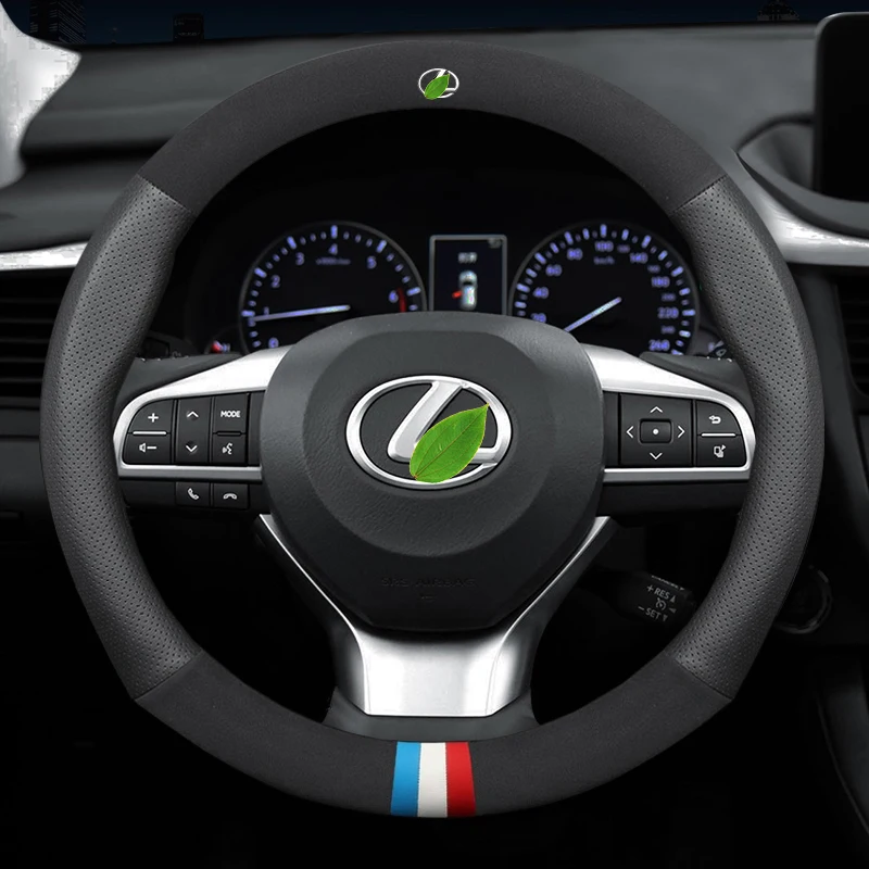 

Car Steering Wheel Cover Leather For Lexus CT IS GS ES LS UX NX RX350 LX GX LM ES300h NX300 LX570 UX200 CT200h 2020 Accessories