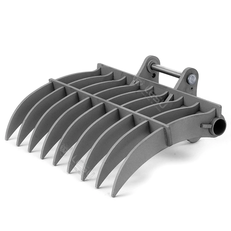 

LESU Model 1/14 RC Excavator Toy C374 Modified Quick Release Change Bucket Metal Rake Bucket DIY Excavator Accessories