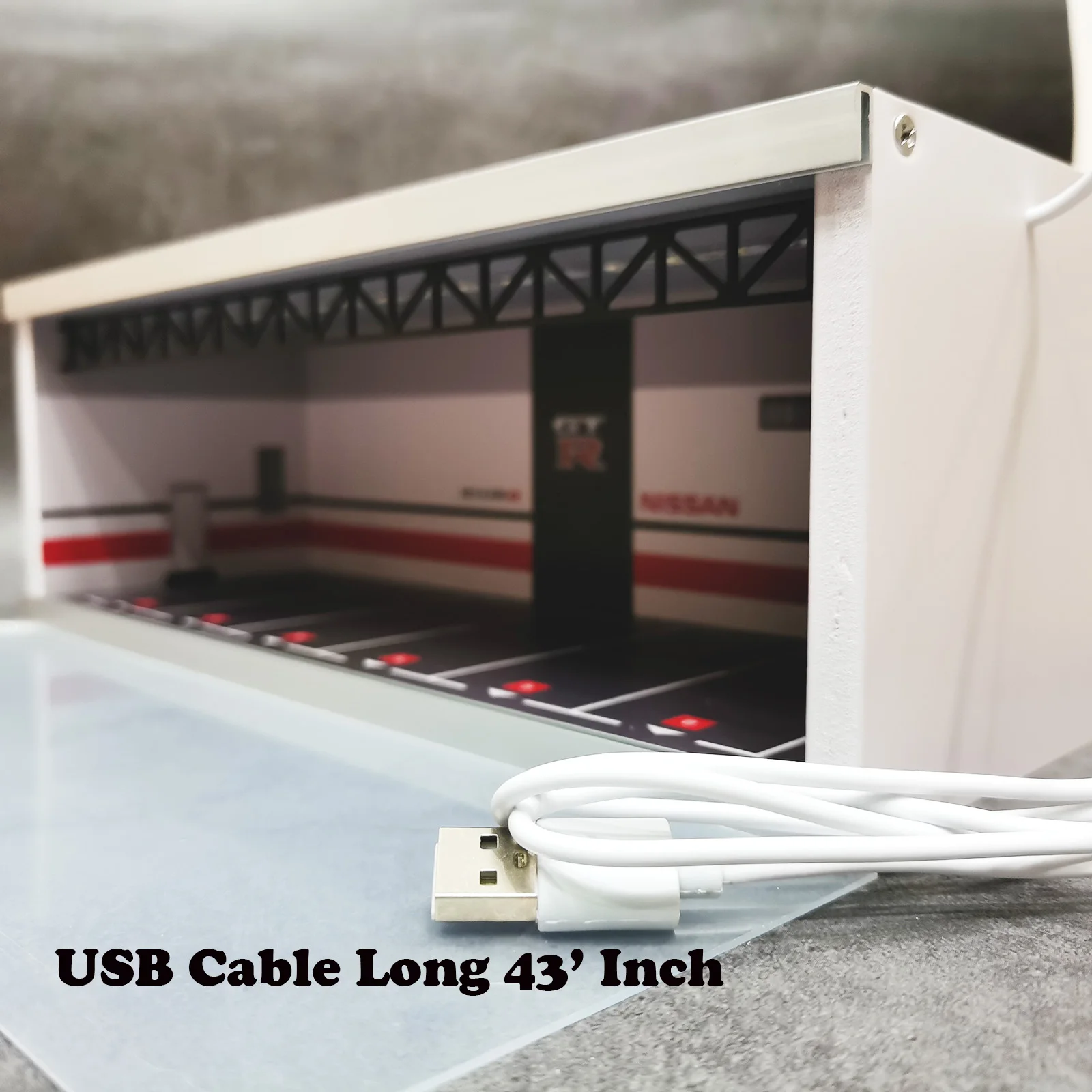 

Car Model1/64 Diorama Scenery Photo Background USB LED Parking Lot Display
