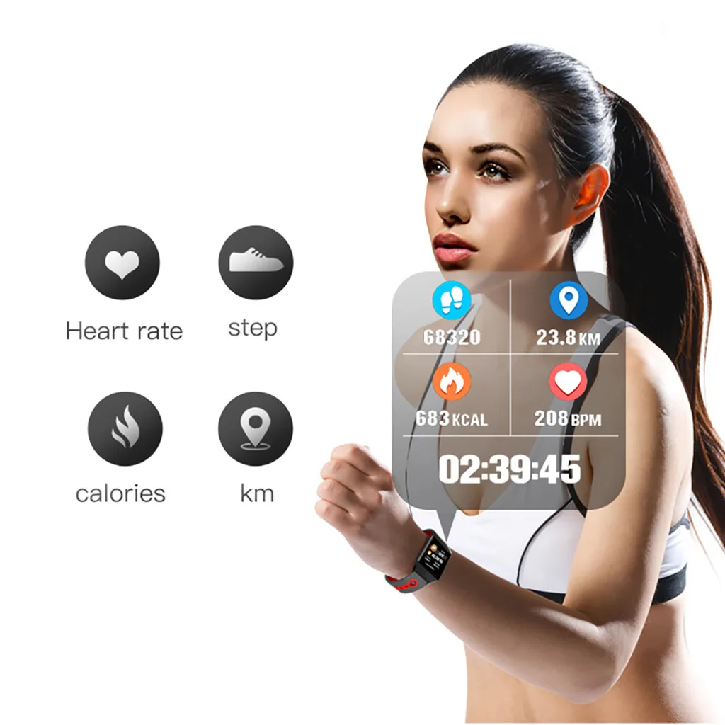Смарт-часы спортивные фитнес-трекер сердечного ритма часы IP68 для Iphone Xiaomi