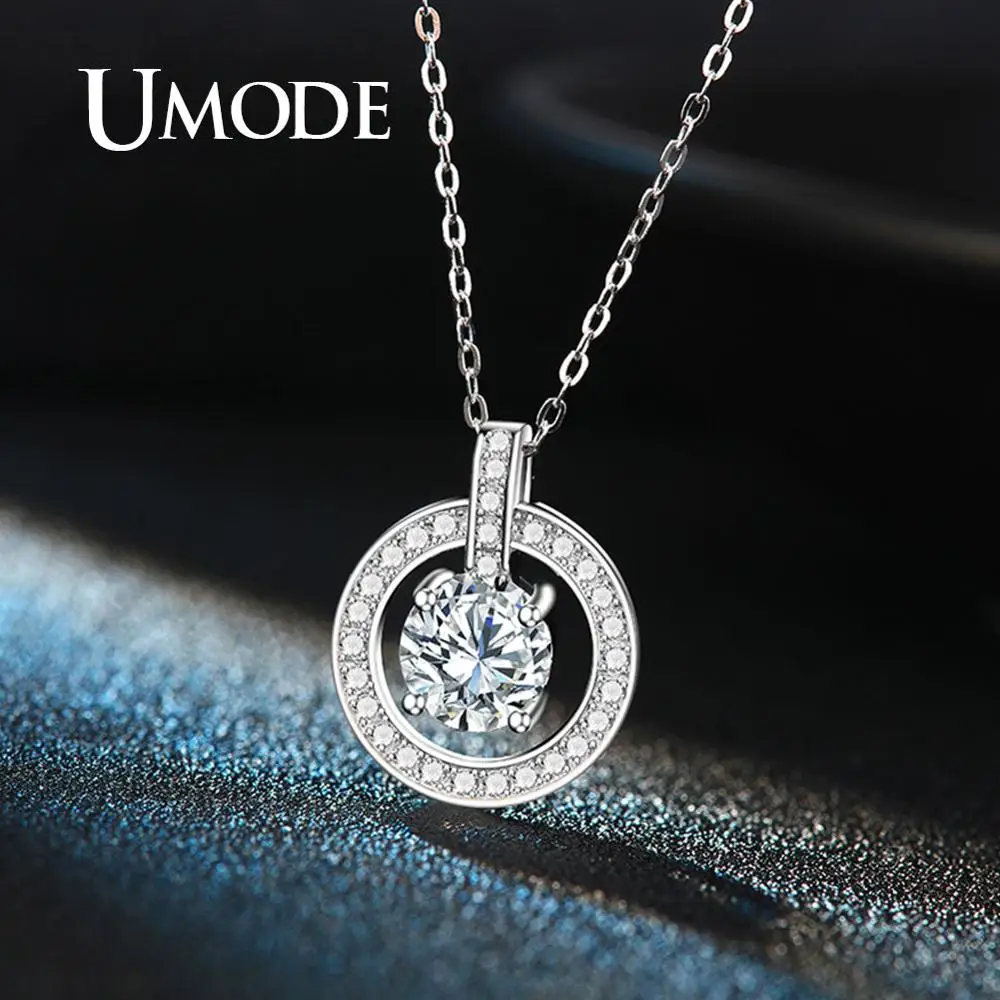 

UMODE Round Vintage Necklaces & Pendants for Women Bohemian Chain Necklace Zirconia Fashion Jewelry Gifts Accessories UN0329