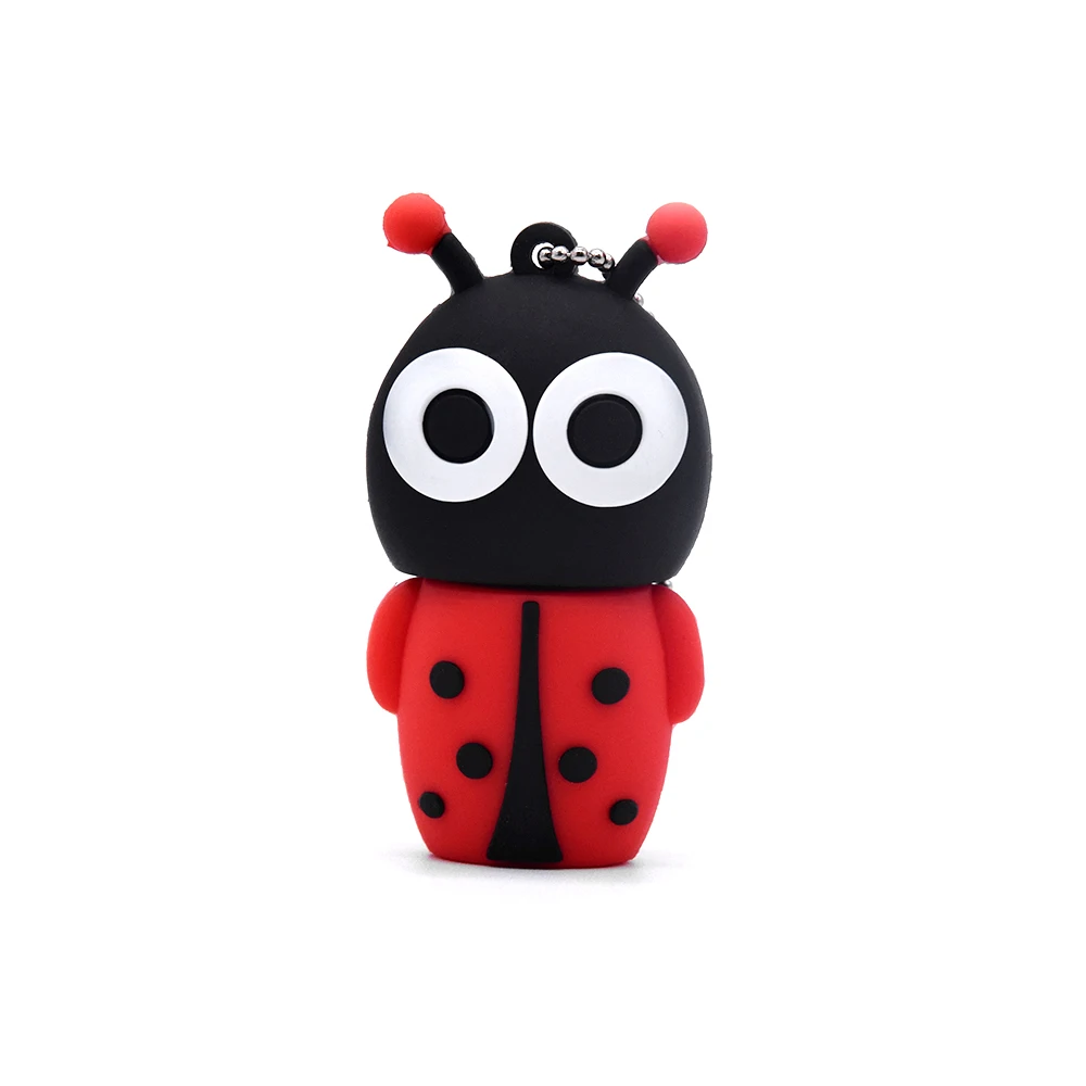 USB флеш накопитель в виде милых животных божьих коровок 32 ГБ 64 128 Мб миниатюрные