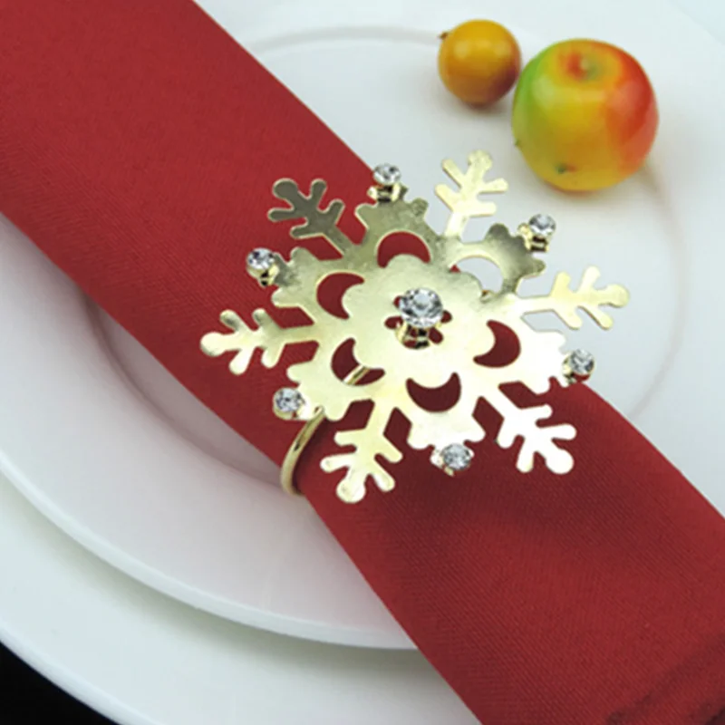 Бесплатная Доставка 6 Шт./лот Металлического Сплава Снежинка Форма Кольца Для