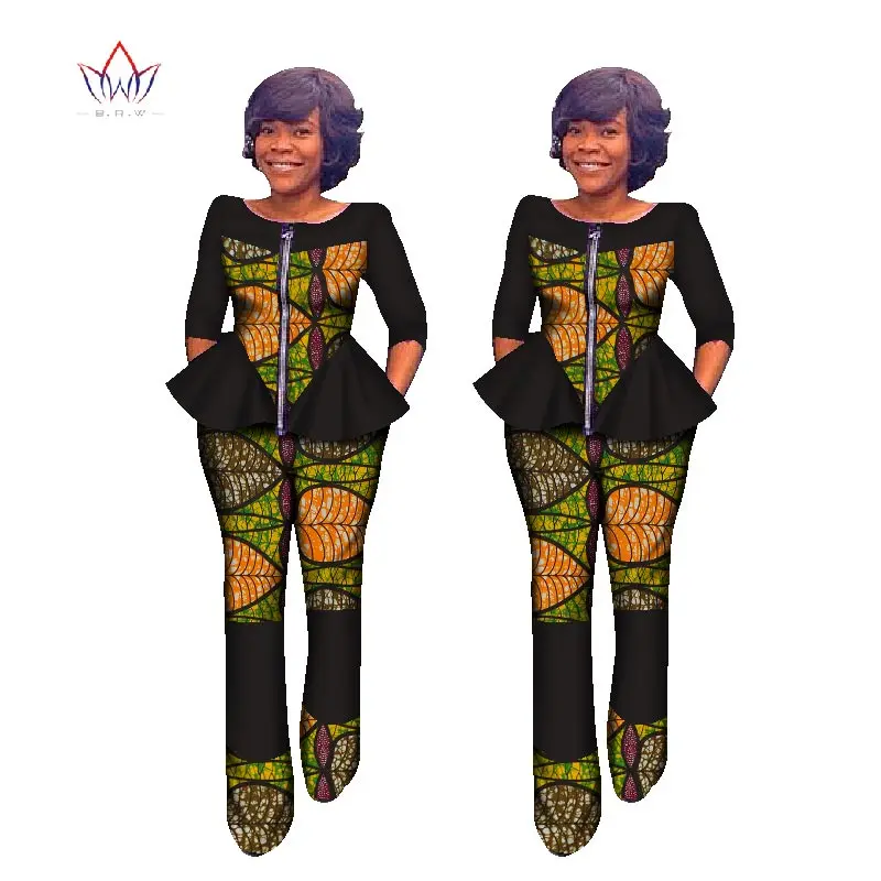 Осенний женский костюм в африканском стиле с принтом большой размер комплект из 2