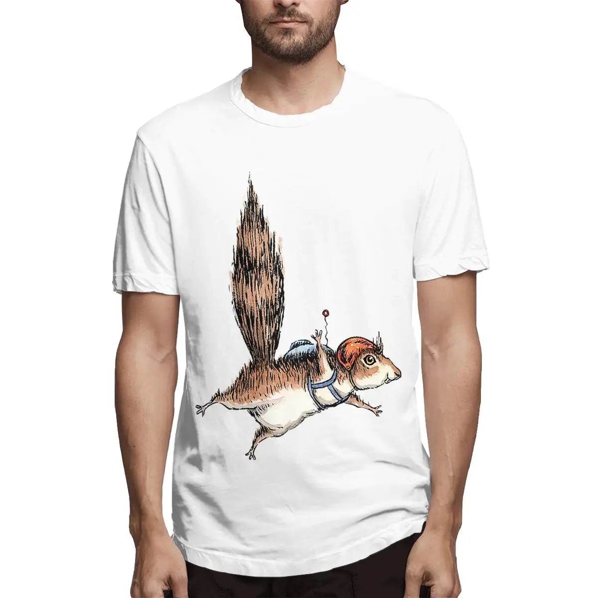 

Skydiver Squirrel, Funny Squirrel Design Men Unique Tees Short Sleeve Crew Neck T-Shirt 100% Cotton 2021 New Arrival Clothing