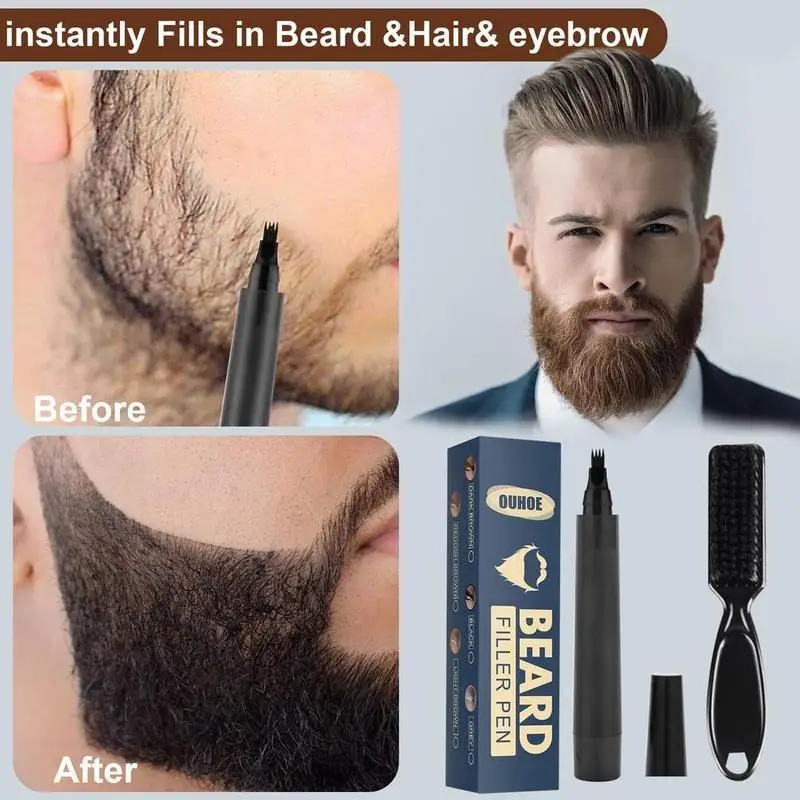 Набор для стрижки бороды парикмахерский карандаш с кисточкой мужской инструмент