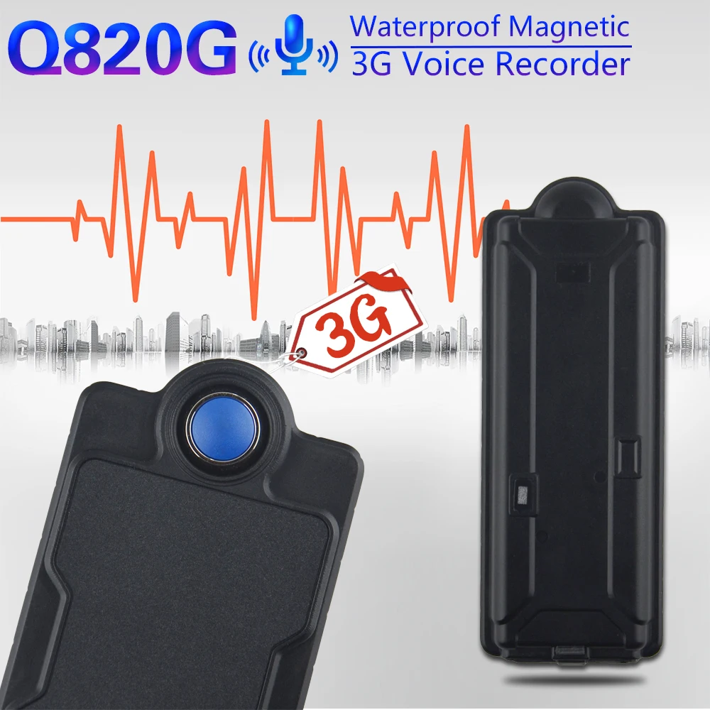Супер магнитный 3G диктофон HD Запись Q820G 2000mAh GPS локатор 400 дней рабочее время