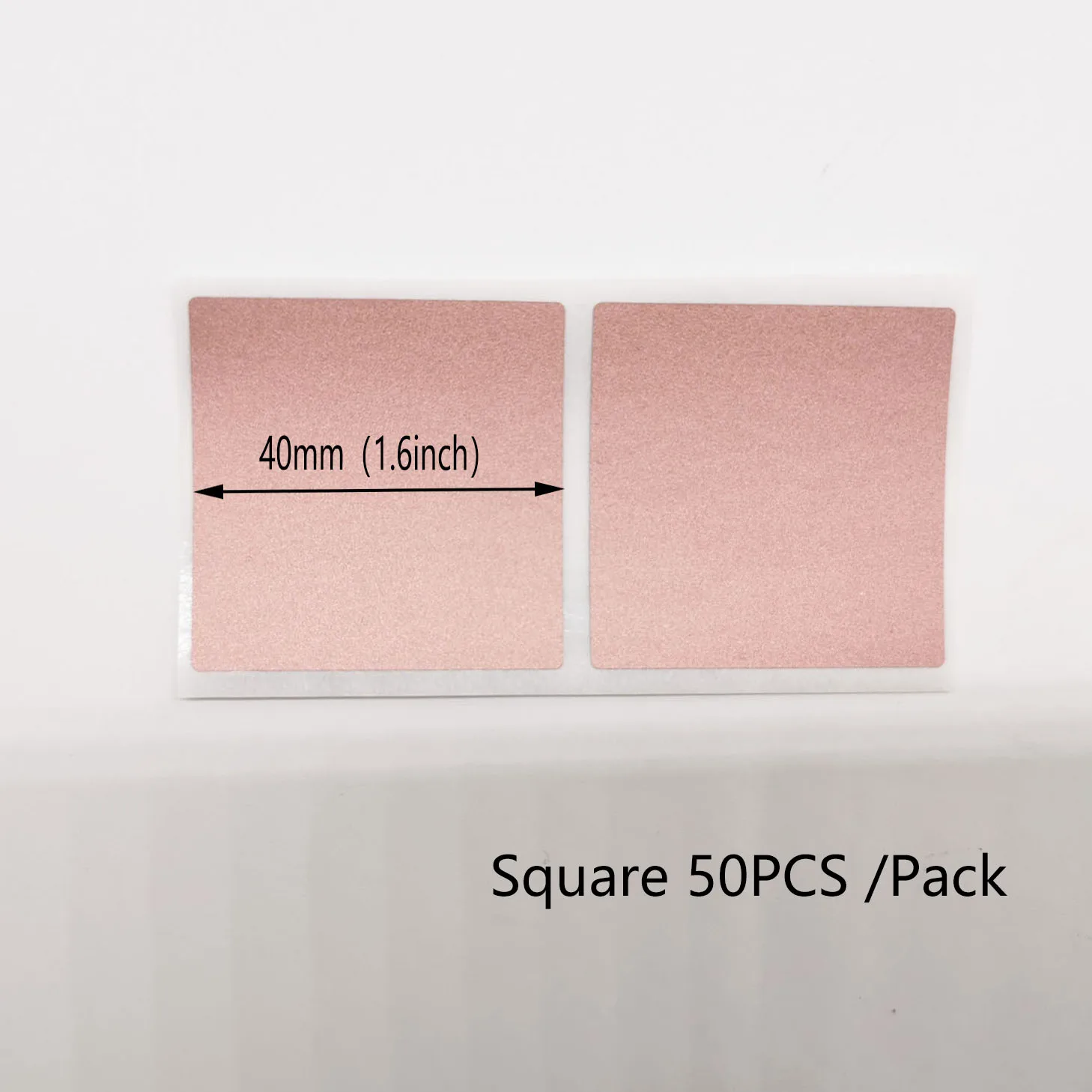 Shengshijie 40mm cuadrado 50 unids/pack cero etiqueta oro rosa Grey adhesivo pegatinas fiesta actividad pegatinas-1